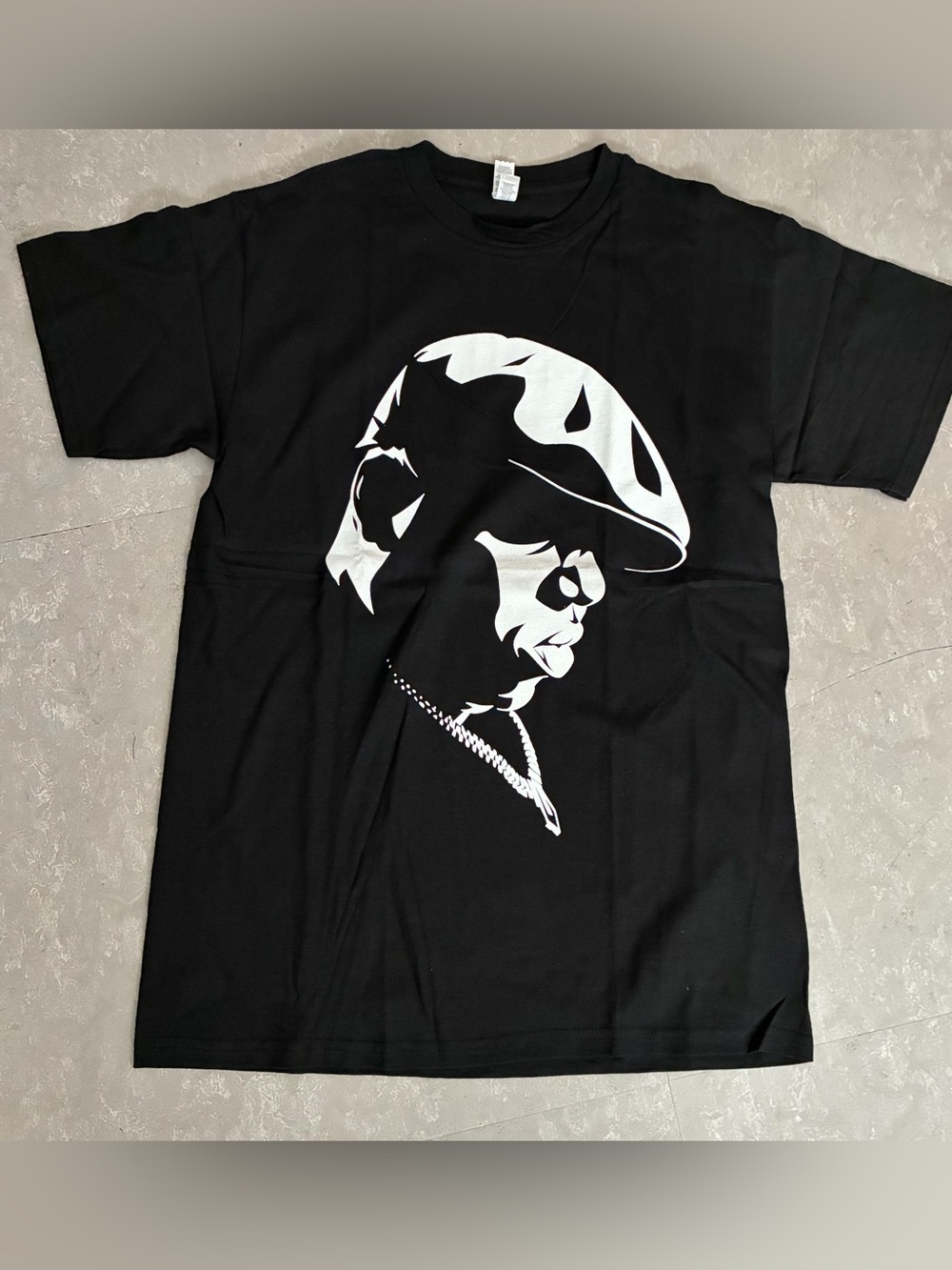 New AlStyle Biggie Smalls Graphic Black T-shirt Size Large